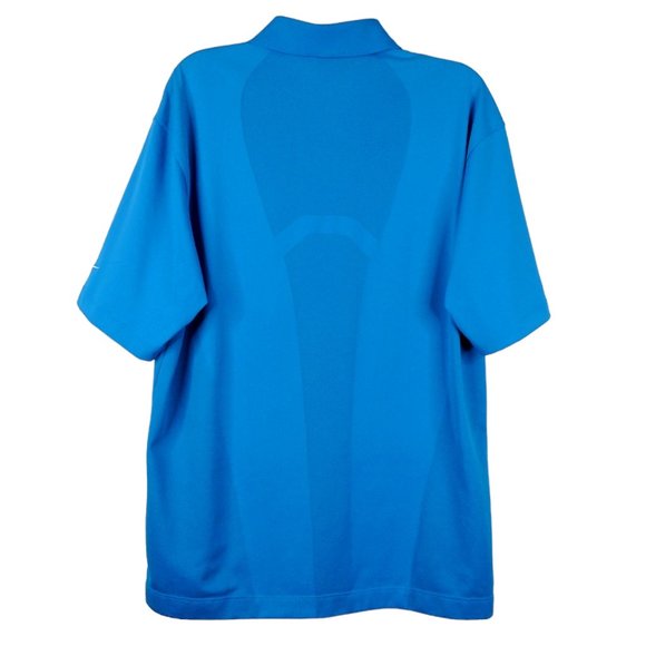 Nike Golf Polo L Blue Polyester Dri-FIT Short Sleeve Swoosh Crotched Mountain - Picture 2 of 11